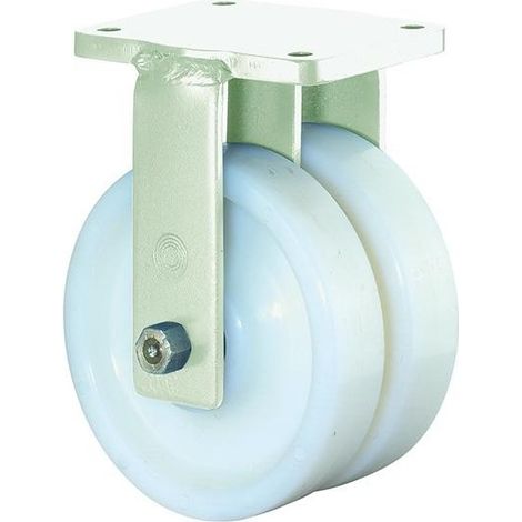 Duplex Rullo 100 Millimetri Piastra S110.B15 Plastica Bianca Kl S110.B15.100