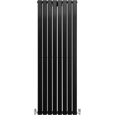 Radiatori Termosifoni in Acciaio Calorifero a Doppio Strato a Pannelli Piatti Riscaldamento Centralizzato Colonna Termosifone Orizzontale Radiatore a Parete - Nero Opaco - 160 x 56 cm