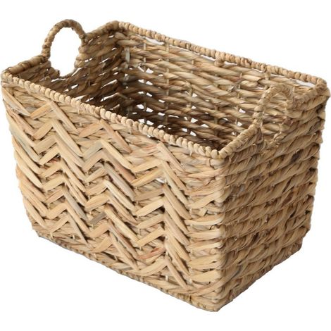 CALICOSY - Panier haut en jacinthe d'eau - L46cm x H32 cm