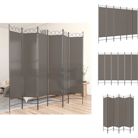 Raumteiler - Living 6-tlg. Paravent Anthrazit 240x200 cm Stoff (1/5)
