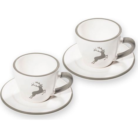 Gmundner Keramik Rosa Hirsch Espresso pour 2