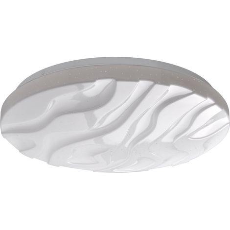 Plafonnier LED 18W 4000K rond 33cm IP44 Polux Cloud (1/5)