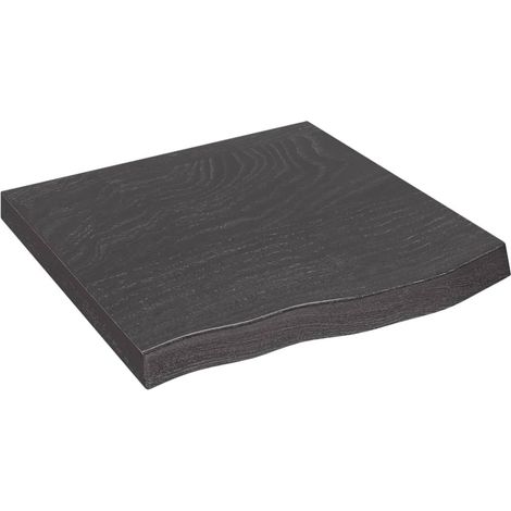 Dessus de table gris foncé bois chêne massif traité (1/5)
