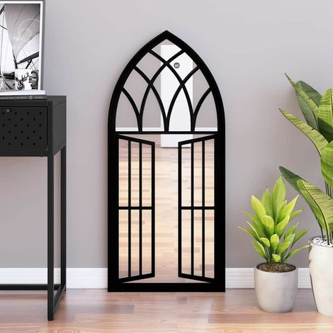 Miroir Noir 100x45 cm Fer pour utilisation à l'intérieur (1/5)