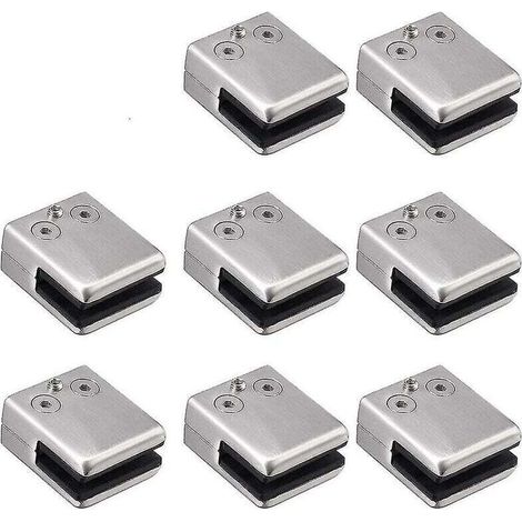 SABIR Pince à verre, paquet de 8 pinces carrées en acier inoxydable 6-8mm support de pince à pince en verre dos plat (1/3)