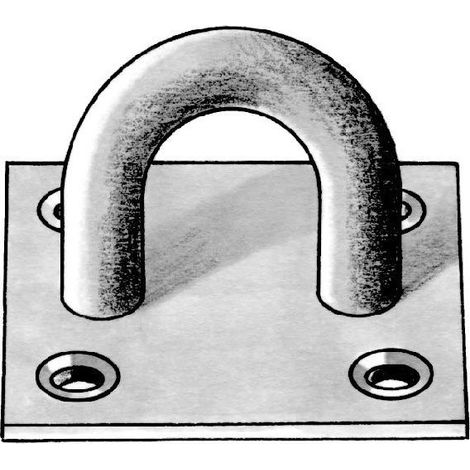 Occhiello Piatto 36X36X3Mm Lucido Cromato (1/2)