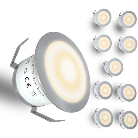 QORVA-Lumière de pont à LED encastrée IP67 – Kit de 10 lampes enterrées pour escaliers et patios – 12V blanc chaud – Acier inoxydable 304 (1/4)