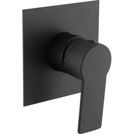 Swiss Aqua Technologies B-Way Fertigset für UP-Duschmischer, mit Hebel + UP-Korpus inkl., Mattschwarz