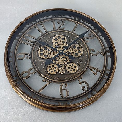 Round Gear Clock - L7 x W55 x H55 cm