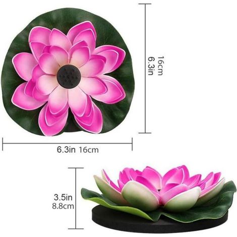 1 Fontaine solaire, Lotus flottant, ABS et EVA, Jet 30-70 cm, Étang et jardin (1/3)