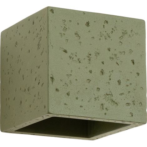 Lámpara de pared Quad verde oliva concreto 1xG9 10cm Sollux (1/2)