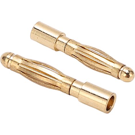 Lot de 10 fiches lanternes 2.0mm en cuivre pur nickelé pour raccordement de circuit modèle avion et câble audio (1/5)
