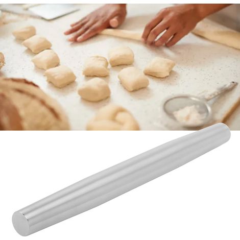 Rouleau à pâtisserie en acier inoxydable 304, sablé et creux, pour la confection de pâtes à raviolis, antiadhésif. (1/5)