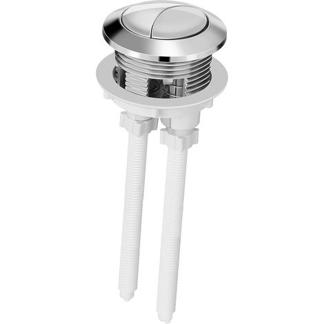 Bouton-poussoir pour Réservoir de Toilettes, Argenté, Rond, Tige (1/5)