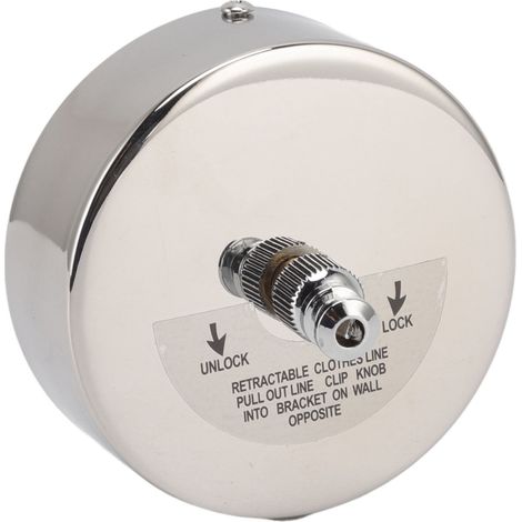 Étendoir à linge rétractable en acier inoxydable 304 avec double poulie et système de rétraction automatique pour une utilisation intérieure et extérieure, longueur 3,8 m (12,5 pi). (1/5)