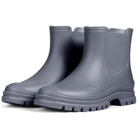 1 paire de bottes de pluie grises pour femme, taille 38, bottes en caoutchouc imperméables, bottes de jardinage antidérapantes (1/5)