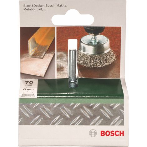 Brosse boisseau pour Perceuse M14 Fils ondulés 6 x 70 mm (1/3)