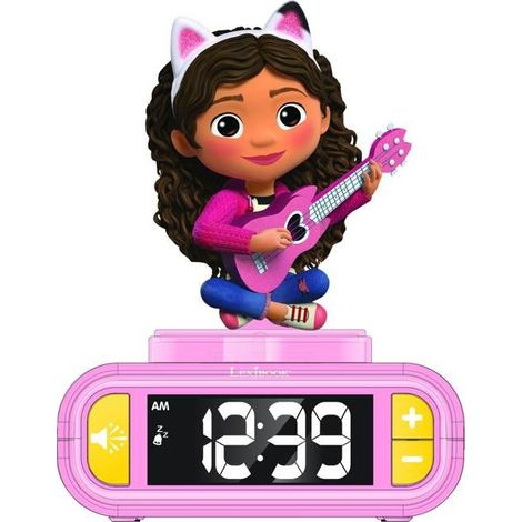 Reloj despertador digital con luz Gabby y la Casa Mágica y efectos de sonido (1/3)