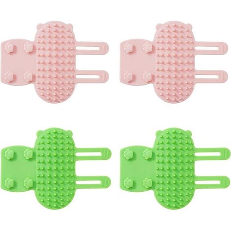 4 Pièces Nettoyer De Poils De Chat, Outil De Beauté De Chat, Pinceau De Nettoyage en Silicone, Brosse De Nettoyage De Sangle Réglable, Pinceau De Nettoyage De Poils De Chat Créatif. (1/5)