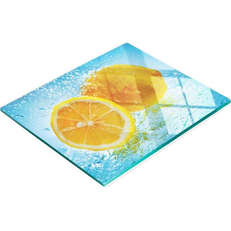 Tabla decorativa multifuncional de cocina, color amarillo limón, 60x52 cm (1/5)