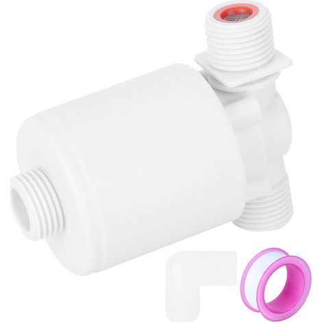 Vanne à bille flottante à filetage mâle, entrée de réservoir, contrôle automatique du niveau d'eau, plastique G1/2 po (1/5)