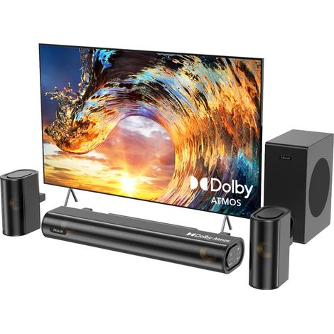 4.1 Barre de Son TV avec Subwoofer, 300W Home Cinéma Enceintes pour Téléviseur, 2 Enceintes Surround Avant, Aigus et Basses Réglables, HDMI eARC, Bluetooth 5.3, Optique, A41 (1/5)