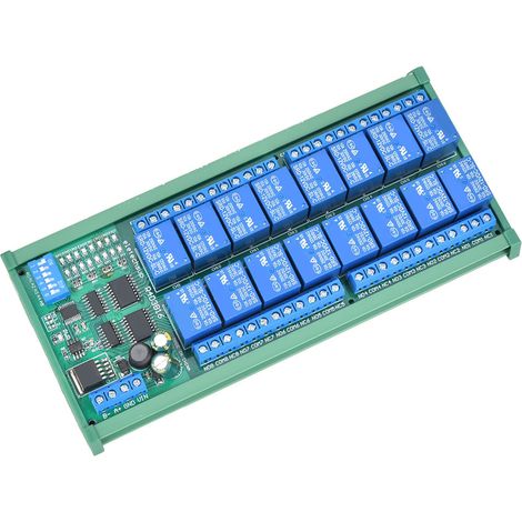 Module d'extension électrique PLC à relais RS485 6 canaux 12 V pour télécommande RTU R4D3B16-R avec boîtier pour rail DIN