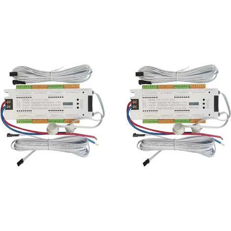 Bewegungsaktiviertes LED-Treppenbeleuchtungs-Controller-Set, 2 x 32 Kanäle, für 12V/24V flexible LED-Streifen (1/5)