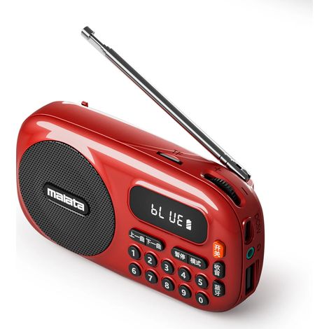 Radio FM portable avec écran LED, plage de réception optimale 70-108 MHz, haut-parleur intégré de 5 W, lecteur de musique barre de son Bluetooth sans fil. (1/5)