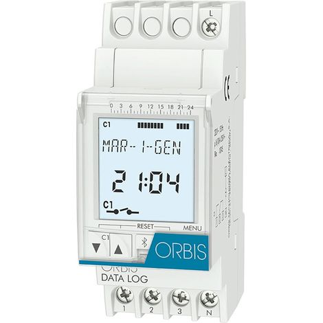 Orbis Minutería digital DIN blanca compacta y funcional (1/2)