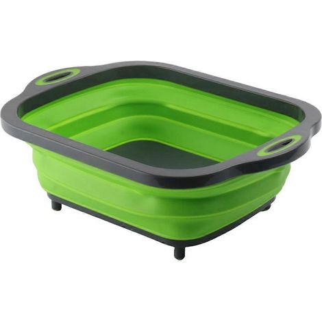 Planche à découper de camping pliable, bassine, bac de préparation pour barbecue, évier de camping, station de lavage de vaisselle, panier de rangement multifonctionnel (1/5)