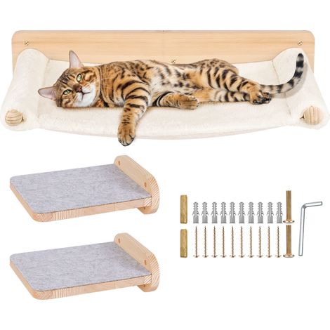Haloyo® Lit mural pour chat,Mur d'escalade pour chats,pour chat et hamac,61x40x15cm (1/5)