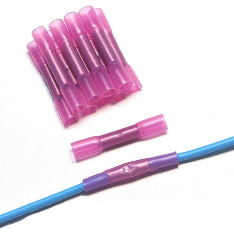 20 Pcs Cosse Thermoretractable BHT1.25,Connecteur Gaine Thermorétractable (1/5)