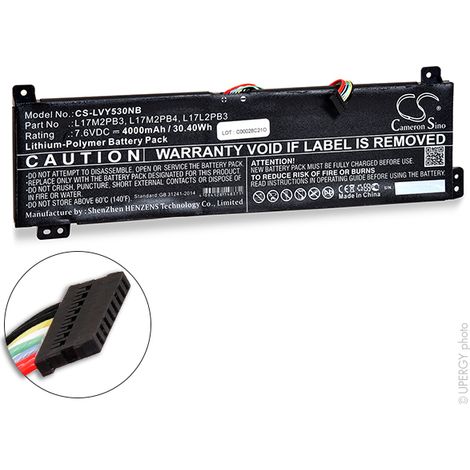NX - Batterie ordinateur portable compatible Lenovo 7.6V 4000mAh - L17C2PB3L17C (1/3)