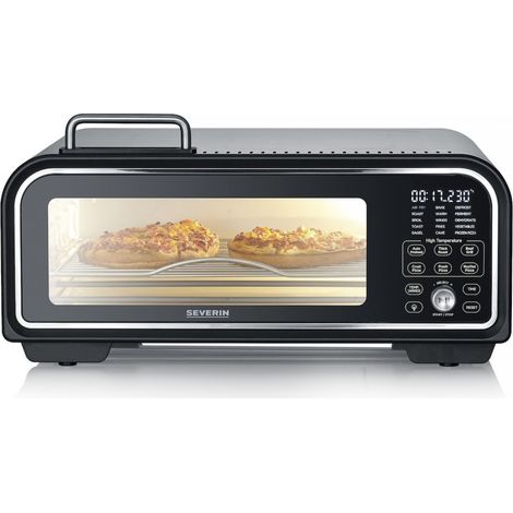 Severin Serico Elektro Pizzaofen mit Display, mit Pizzastein, Timerfunktion Schwarz (1/5)