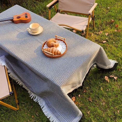 LAN Schwarze Outdoor-Tischdecken, 90 x 180 cm, Zeltunterlagen, Picknickdecken, Campingdecken, Tischdecken für Ständer, Platzsets für Couchtische (1/5)