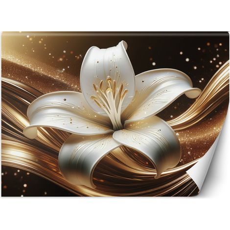 Fototapete Lilie Blume Gold 250x175 cm (1/5)