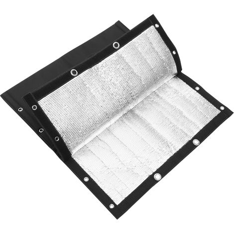 L'isolation des tuyaux - Protège-tuyau robinet d'hiver extérieur tuyaux d'aspiration couvercle de robinet tubeuse clapet anti-retour couvercle de tête d'arrosage Tissu Oxford Black（43x52cm） (1/5)