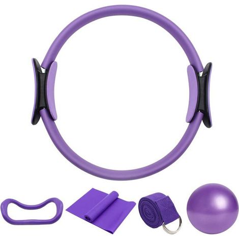 Set Pilates complet maison – Tapis yoga, bandes résistance, anneau – Sangle incluse (1/5)