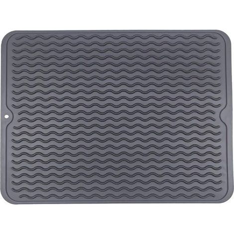 Tapis de Séchage pour La Cuisine, Tapis Egouttoir Vaisselle, Tapis de Séchage en Silicone, Résistant à La Chaleur 40x30cm (1/4)