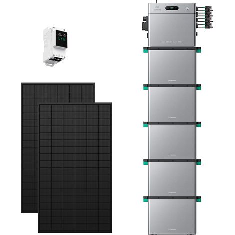 Zendure SolarFlow 2400 Pro – 2400W AC bidirektional, 4800W PV-Eingang, bis 16,8 kWh erweiterbar, Plug & Play, IP65,mit intelligentem Zähler 3CT,mit 5xAB3000L (14.40 kWh), mit 450W×2 bifazialen Panels