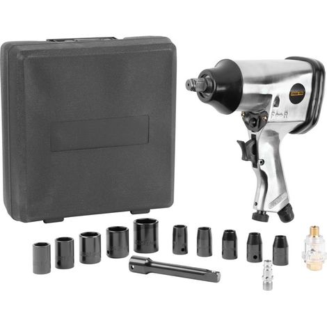 Satz Druckluft-Schlagschrauber Airtool WF-002A, 17-teilig, im Koffer