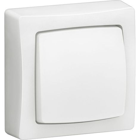 Legrand – Transformateur simple appareillage saillie complet blanc – Poussoir composable – Installation en saillie sans dégradation des murs (1/6)