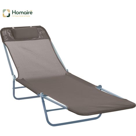 HOMAIRE Sonnenliege 2-Bein faltbar braun wetterfest komfortabel pour jardin et terrasse