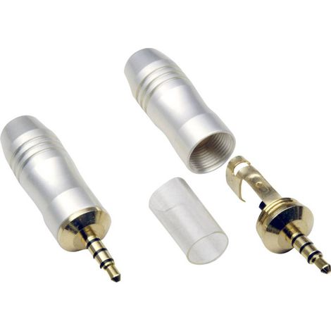 BKL Electronic 1103092 Jack 3.5 mm Spina dritta Numero Poli (num): 4 Stereo Oro 1 pz. (1/2)