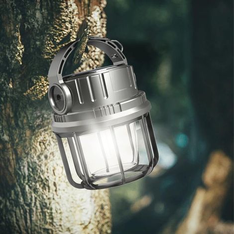 Lanterne de camping lanternes suspendues avec panneau solaire et sources lumineuses modes d'éclairage port charge USB mAh urgence 3 6 2400 (1/5)