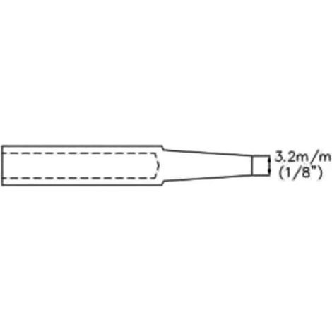 Panne de fer à souder - forme de burin - 3 2 mm (1/8'')