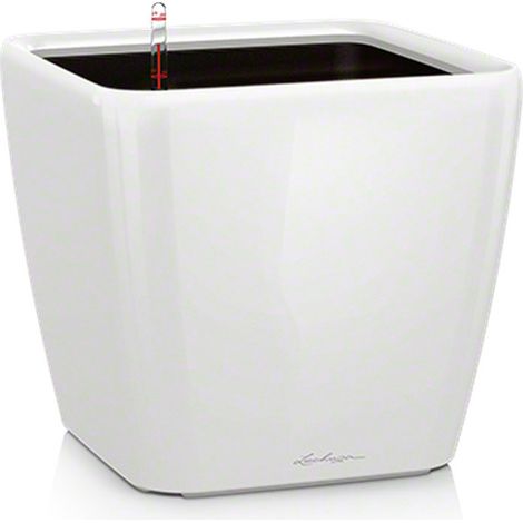 LECHUZA Pot Quadro Premium LS 21 - kit complet, taupe brillant 21 cm (1/5)