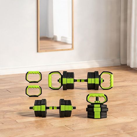 Kettlebell verde en pVC e Areia 100 x 18 x 18 cm (1/5)