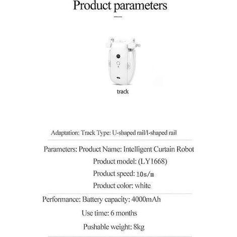 Rails en T/U pour robot rideaux intelligents TUYA ZigBee (1/5)